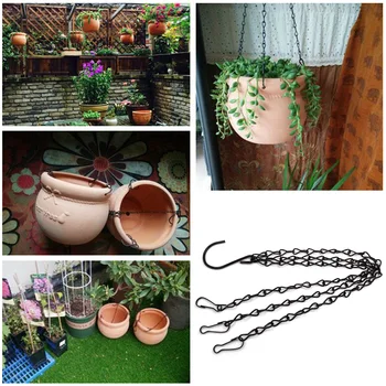 

5 Sets Easy Installation Garden Plant Accessories With Hooks Hanging Basket Chain Flower Pot For Birdhouses Iron Hanger