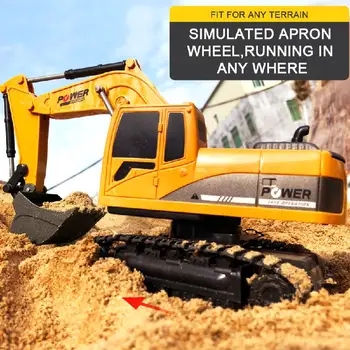 

2.4g Eight-way Alloy Excavator 1:24 Wireless Rc Excavator 360 Degree Rotation Creative Remote Control Engineering Vehicle Toy