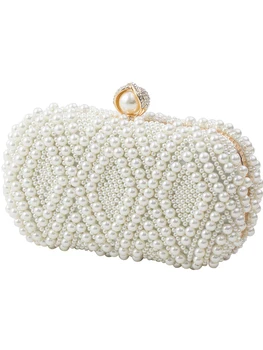 

Fashion Handbags Girls Exquisite Bag Evening Clutch Pearl Bag White Ladies Party Clutch Purse Torebka Damska Bags AE50EB