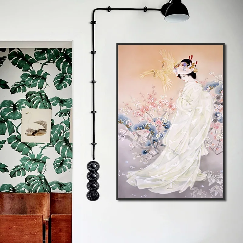 

Wall Art Print Picture Classical Beauty Flower Crane Poster Leaflet Printed Canvas Painting Living Room Bedroom Home Decoration