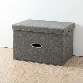 

4 sizes Cotton and linen folding storage box Clothes Toys Organizers Underwear Multifunction Storage Bins Universal Room
