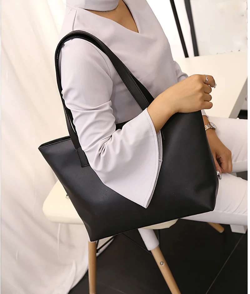 

6PCS / LOT fashion women leather handbag brief shoulder bags large capacity luxury handbags tote bags design
