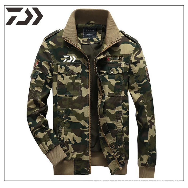 Одежда для рыбалки Daiwa, уличная куртка, зимняя камуфляжная куртка для рыбалки, мужская рубашка с несколькими карманами для рыбалки, кемпинга, походов, размера плюс