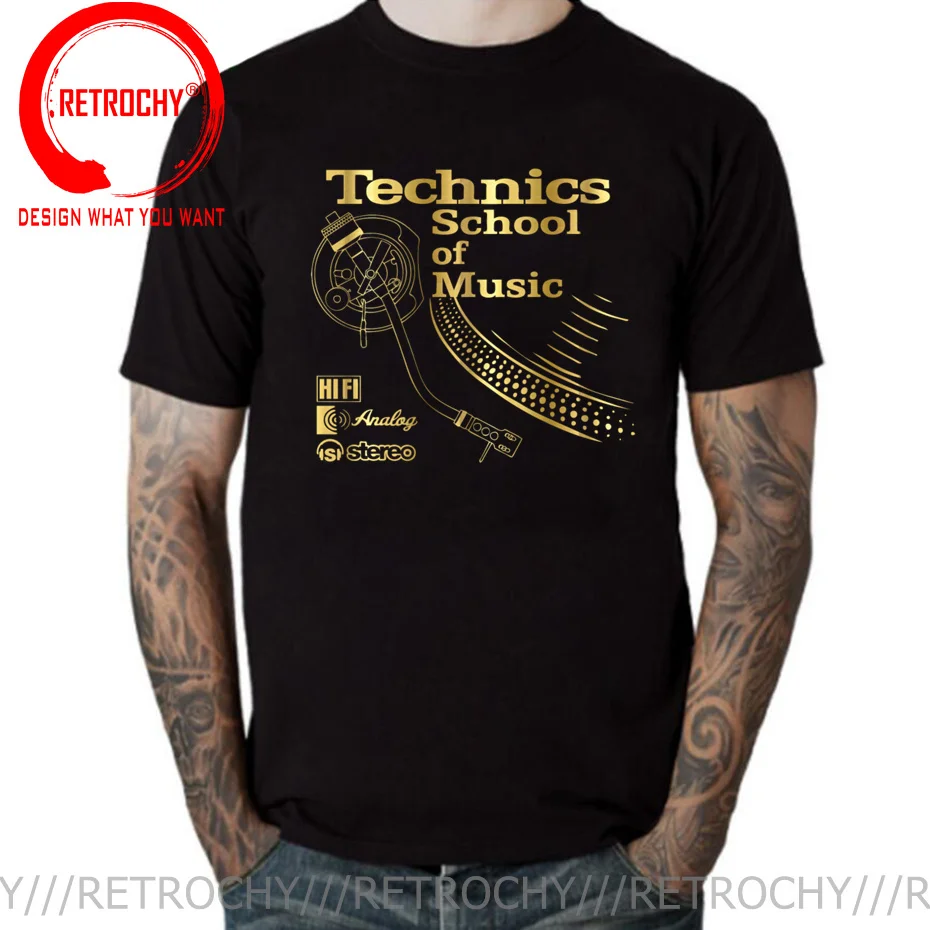 Technics Deejay T Shirt Authentic Vintage Basic Music House Print Tee Shirt Technics T-Shirt Kid Teach Loro Well Vinyl Dj Tshirt