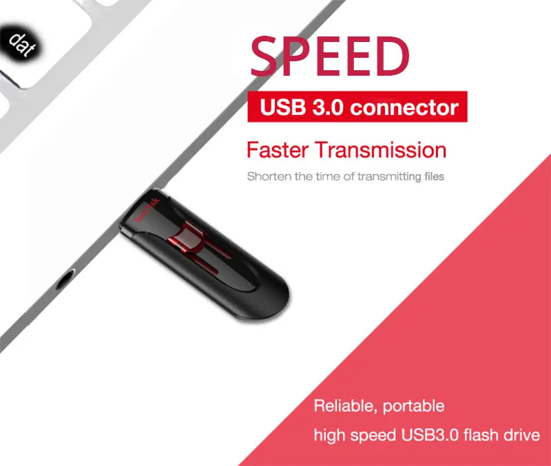 SanDisk USB3.0 Flash Drive 256 GB 128 GB ручка привода 64 GB Мини USB память автомобиля Stick 32 GB 16 GB флешки Поддержка официальное подтверждение