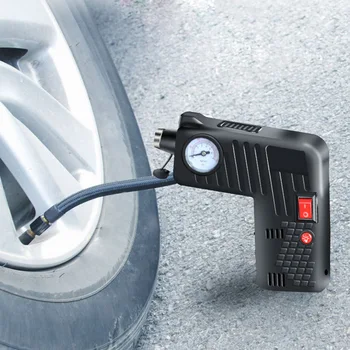 

Portable Electric Air Compressor Pump Small Tire Inflator 12V 100 PSI Tyre Pressure Monitor for Car Motor Bicycle Automobiles