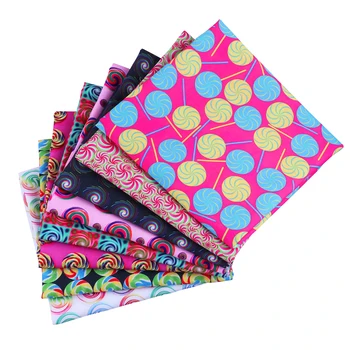 

50 * 140Cm candy Pattern Polyester Cotton Fabric Patchwor Printed For Tissue Kids Home Textile For Sewing Doll Dress Curtain