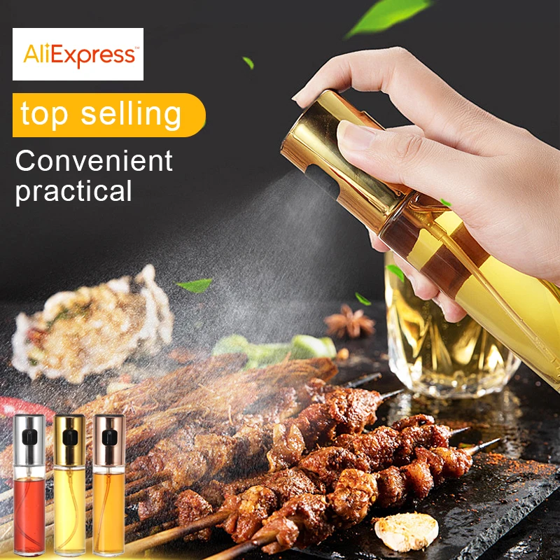 Кухонная стеклянная бутылка для распыления масла барбекю приготовления уксуса