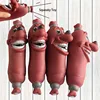 Funny Creative Squeaky Pets Dog Toys Teeth Cleaning Funny Brown Chew Toy Rubber Sausage DogsToy For Large Small Dog Pet supplies ► Photo 2/6