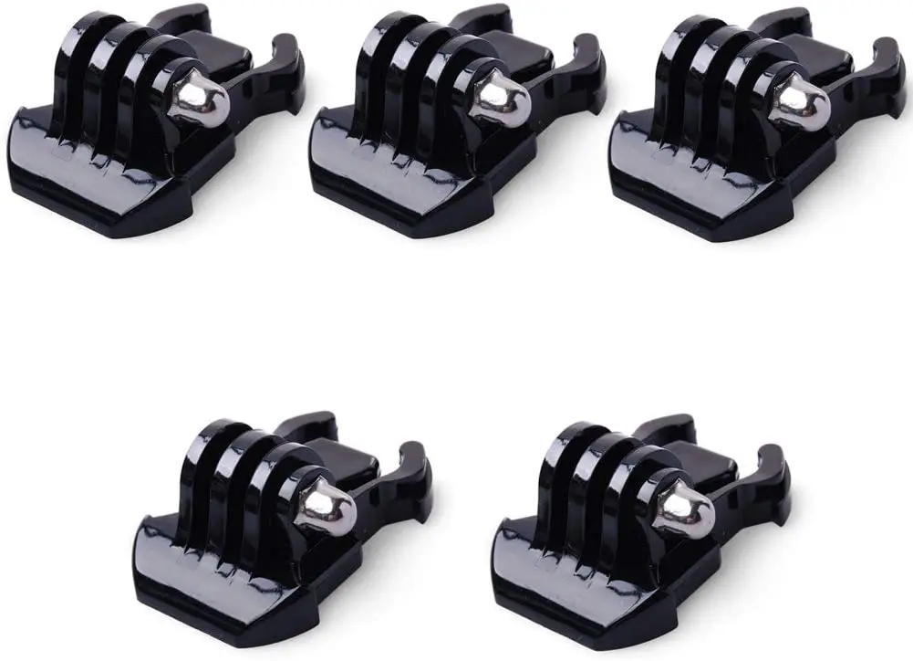 5X Attacco Base Base Con Fibbia A Sgancio Rapido Per Gopro Hero 10, 9, 8, 7, 6, 5, 4, Sessione, 3, 3, 2, 1, Gopro Max, Hero