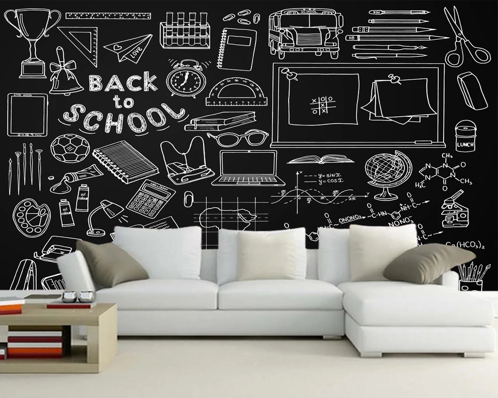 Custom papel DE parede infantil.Children education elements mural for  children room bedroom wall waterproof wallpaper|Wallpapers| - AliExpress