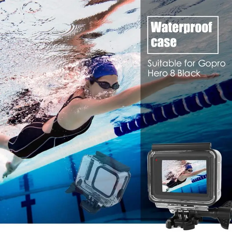 60m Подводный Водонепроницаемый чехол для Gopro Hero 8 Black Sport camera