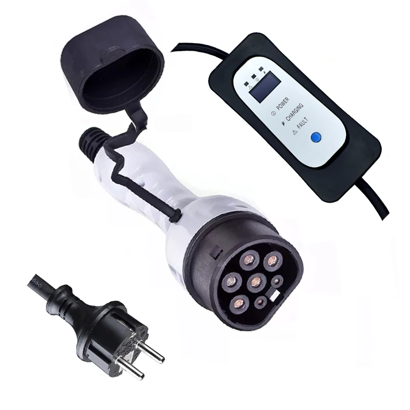 EV зарядное устройство тип 2 iec62196 1 EVSE зарядный кабель 16A штепсельная вилка