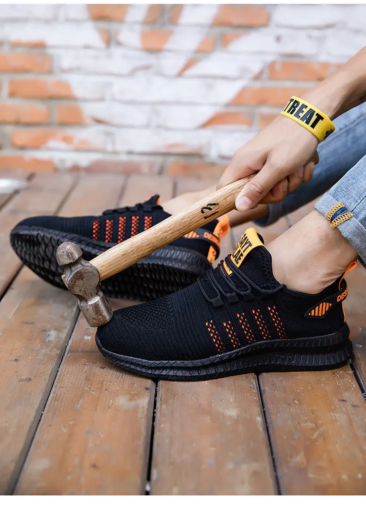 Sapatas de segurança de trabalho antiderrapante à