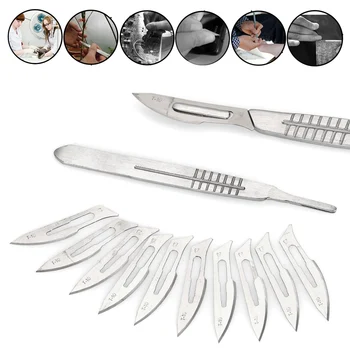 

Sturdy Carving Knife Silver Equipment Characterization Tool Scalpel Sticker Blade Stainless Steel Doctor