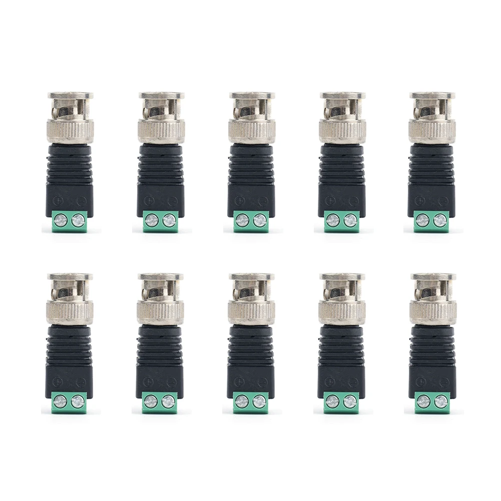 

10pcs Straight Mini Plug Extender Security Zinc Alloy Accessories Video Connector Camera Surveillance Adapter System Q9 BNC Male