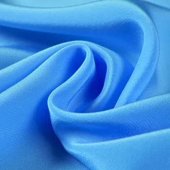 

100% pure silk crepe de chine satin back fabric 14mm 114cm 45" width turquoise color for dress, shirt NO.02
