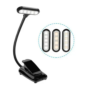 

Super Adjustable Goosenecks Clip on LED Lamp for Music Stand and Book Reading Light Book clip light
