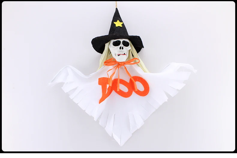Декоративный реквизит на Хэллоуин Гирлянда кулон браслет Шарм ведьма Тыква череп ожерелье смолы соломы вешалка висячая кукла