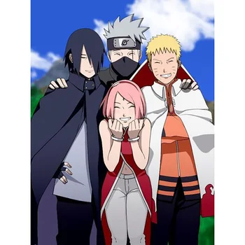 

Embroidery 5D Diamond Cross Stitch Painting Naruto Anime Home Decor Full Round Drill Mosaic Picture Cartoon Handmade Wall Art