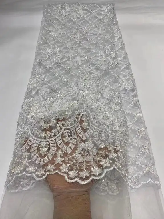 embroidery lace fabric (5yards/lot) SYJ-59281 african french high quality | Дом и сад