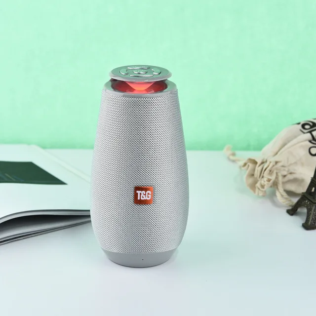 Gray Bluetooth колонки Портативная колонка высокой мощности 10 Вт сабвуфер звуковая панель с микрофоном Поддержка FM радио TF USB музыкальный плеер Музыкальный центр - Цвет: Gray