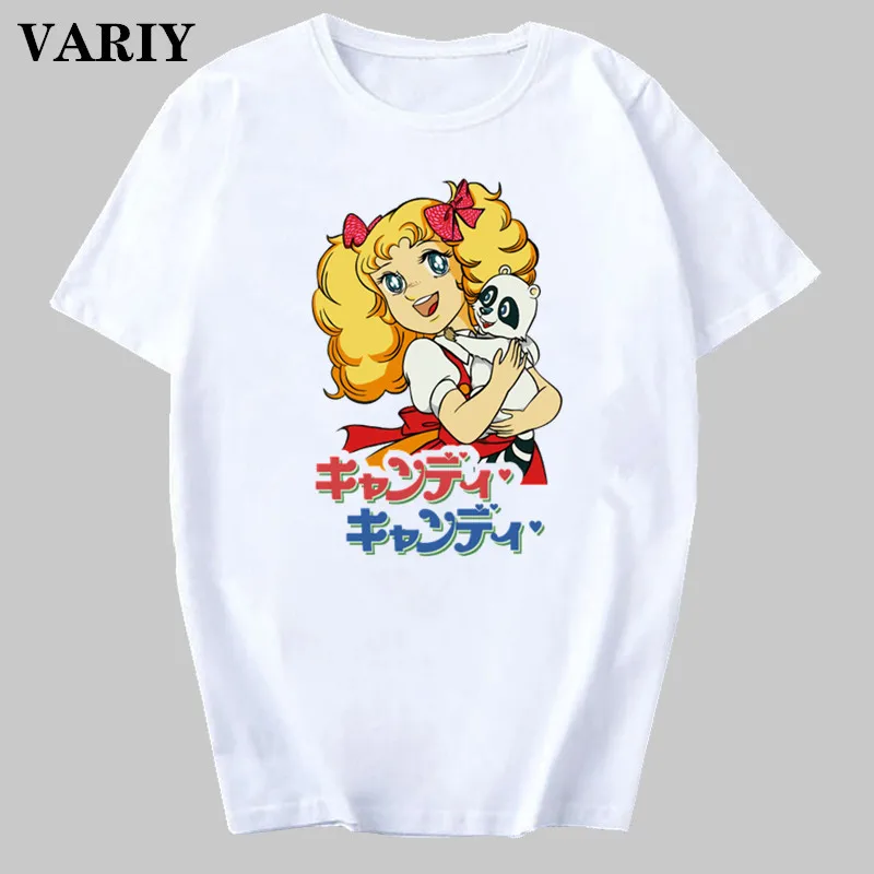 Candy Candy Cartoon 70's Vintage T Shirt Japane Anime Style Short Sleeve O  Neck New Printed Women Women Tees Casual Street Tops - T-shirts - AliExpress