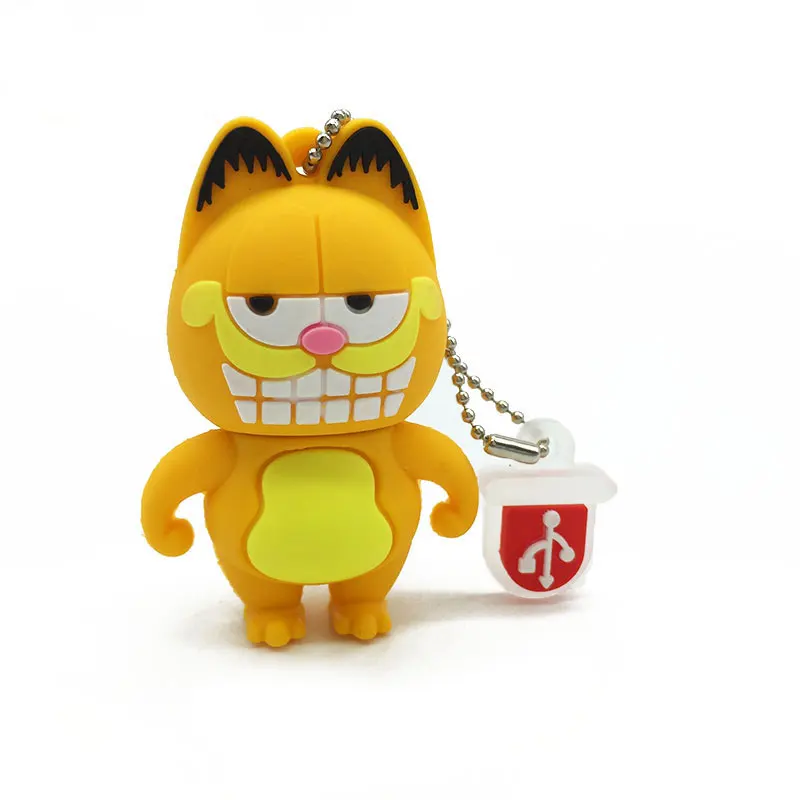 usb 2,0 мультфильм Гарфилд USB флэш-накопитель 128 ГБ 4 ГБ 8 ГБ Флешка 16 ГБ флеш-накопитель 32 Гб 64 Гб мини-usb карта памяти палка