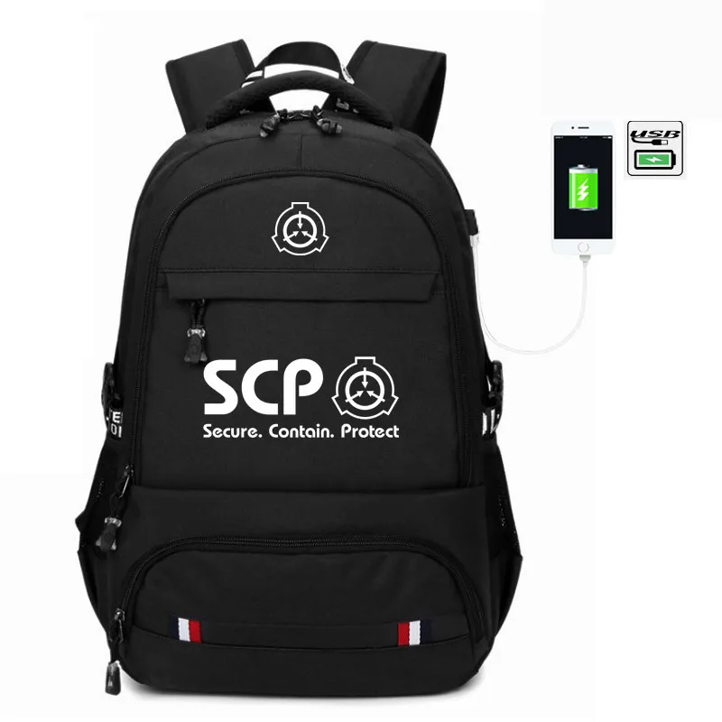 Style 7 SCP аниме Светящийся рюкзак сумка Светящиеся в темноте дорожные сумки косплей для мужчин и женщин студенческий школьный рюкзак для ноутбука с USB портом - Цвет: Style 7