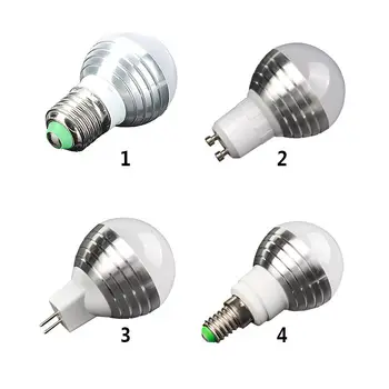 

HOT E27 LED RGB Bulb lamp AC110V 220V 3W LED RGB Spot light dimmable magic Holiday RGB lighting+IR Remote Control