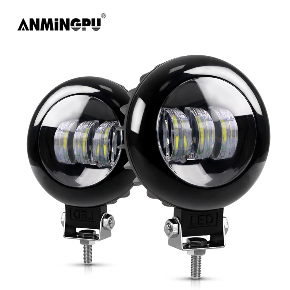 

ANMINGPU 2x 5inch 30W Square LED Work Light Bar Off Road Truck Boat Tractor 4x4 ATV Spot Beam LED Bar Light for Car Driving Lamp
