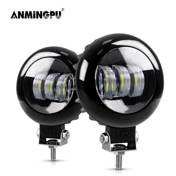 

ANMINGPU 2x 5inch 30W Square LED Work Light Bar Off Road Truck Boat Tractor 4x4 ATV Spot Beam LED Fog Light for Car Driving Lamp