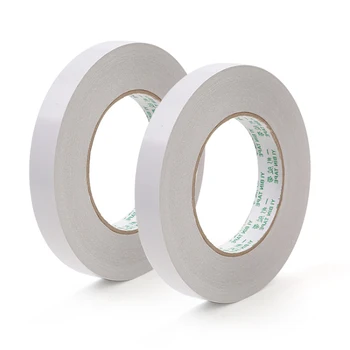 

1 Roll of 5/10/15 /20mm Super Strong Double Face Powerful Double Sided Paper Tape Adhesive Tape for Fixing Mounting Sticky Pad