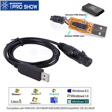 Кабель-адаптер DMX на USB для сценического освещения, контроллер Dmx для ПК, диммер, USB DMX512, преобразование сигнала, 1 метр
