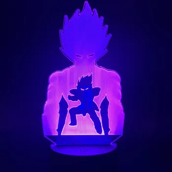 

Kids Bedroom Lighting Fixture Decor Japanese Anime Dragon Ball Novelty 3D Visual Night Light Led Desk Lamp Lighting Fixture Gift