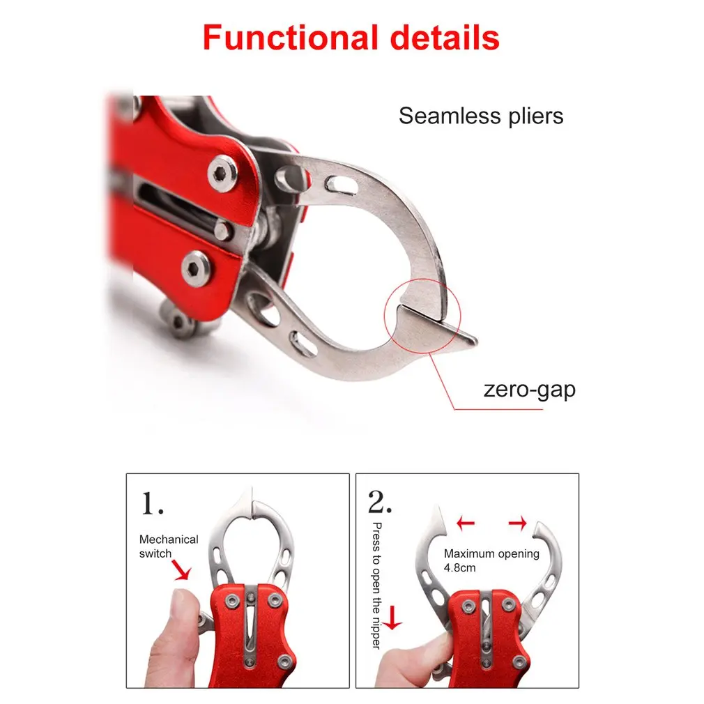 Алюминиевый рыболовный грейфер зажим для рыбы Ручка Портативный легкий рыболовные грипперы для рыбалки снасти аксессуар