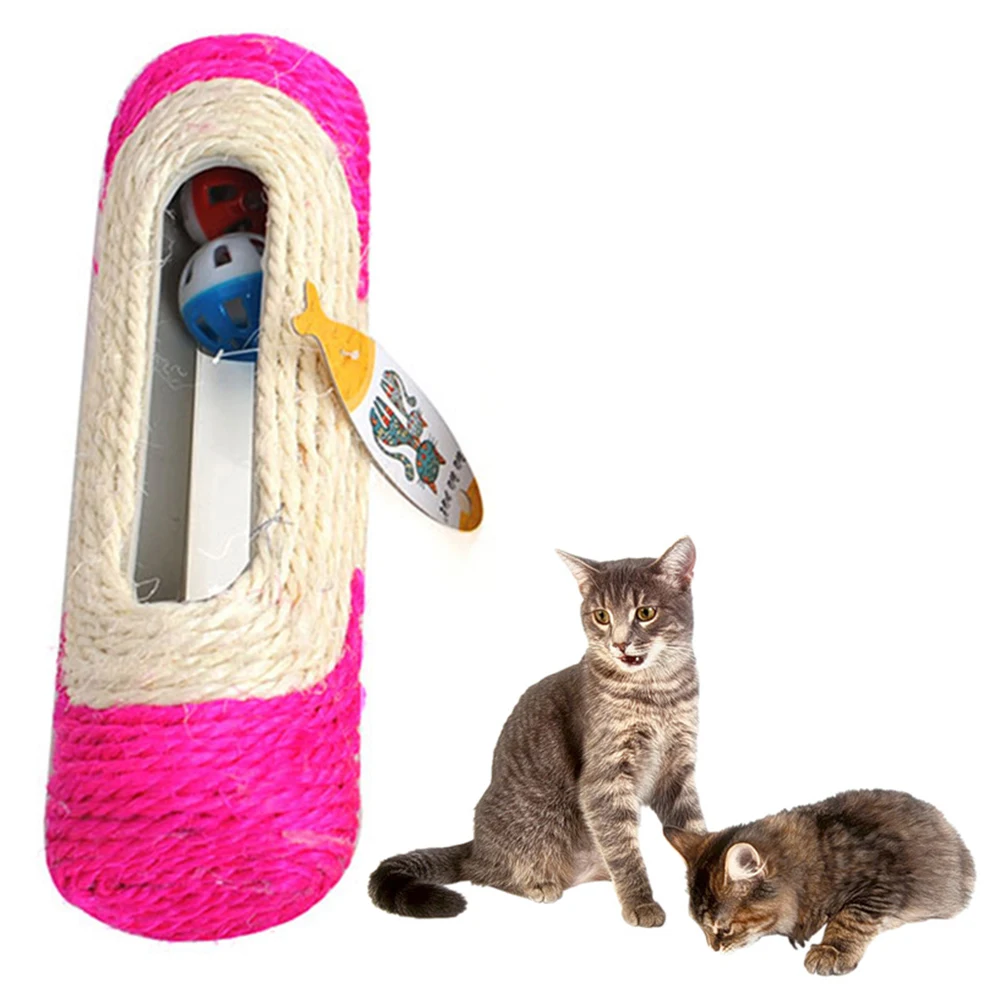Pet Когтеточка 3 прокатки мяч сизаль туннель обучение интерактивная игрушка