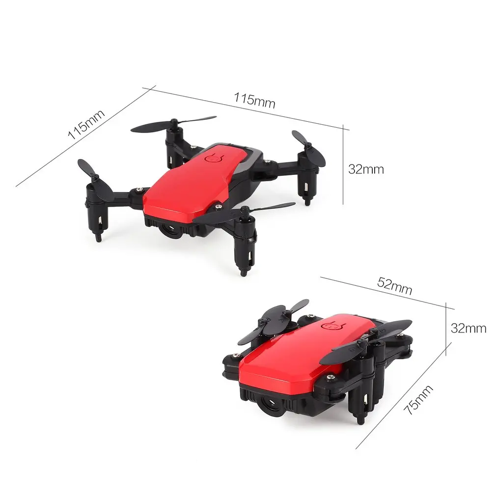 0.3MP RC Quadcopter Drone with Camera Mini Pocket RC Drone FPV Selfie Real-time Altitude Hold Headless Mode 3D Flip Wifi