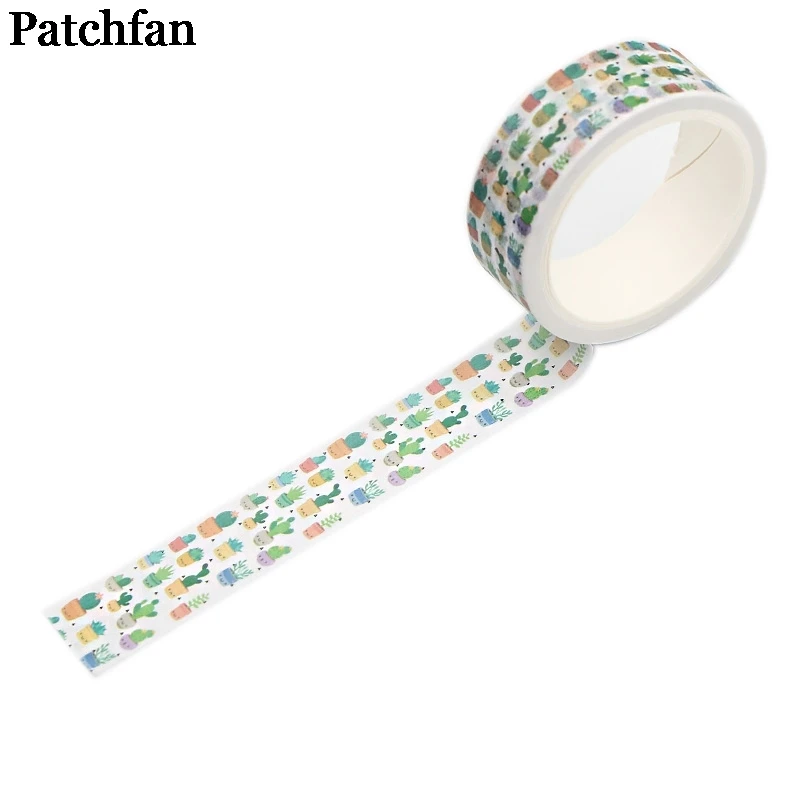 20 шт./лот Patchfan кактус растения 90s забавные DIY Скрапбукинг дети Васи бумага маскирующая Лента Печатный узор наклейка Пастер A2344