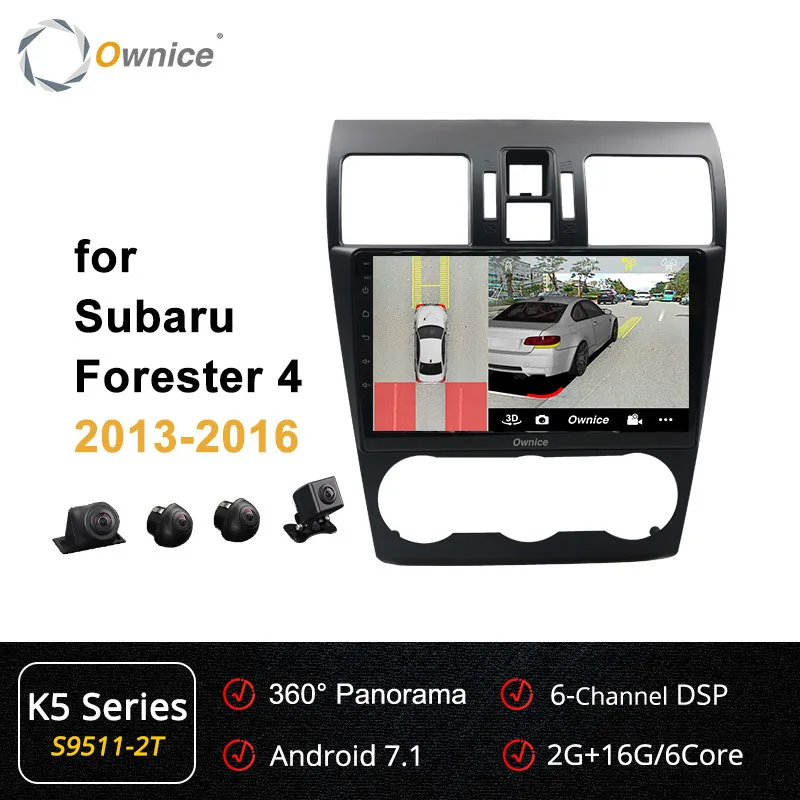 Ownice K6 K5 K3 Android 9,0 автомобильное радио DVD GPS навигационный плеер Автомобильный стерео Мультимедиа для Subaru Forester 2013 64 Гб 4g - Цвет: S9511-2 K5