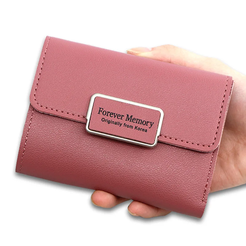 

Fashion new small three fold ladies short wallet wild simple wallet coin purse storage bag card bag clutch
