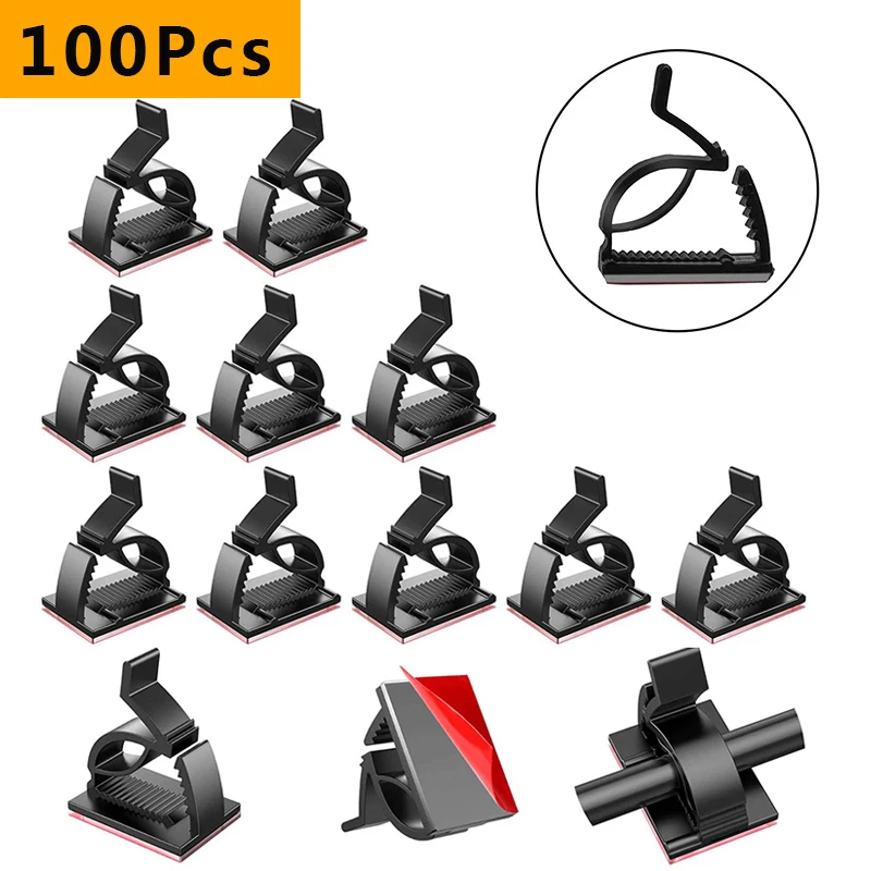 Аксессуары для интерьера автомобиля самоклеящийся фиксированный зажим кабеля