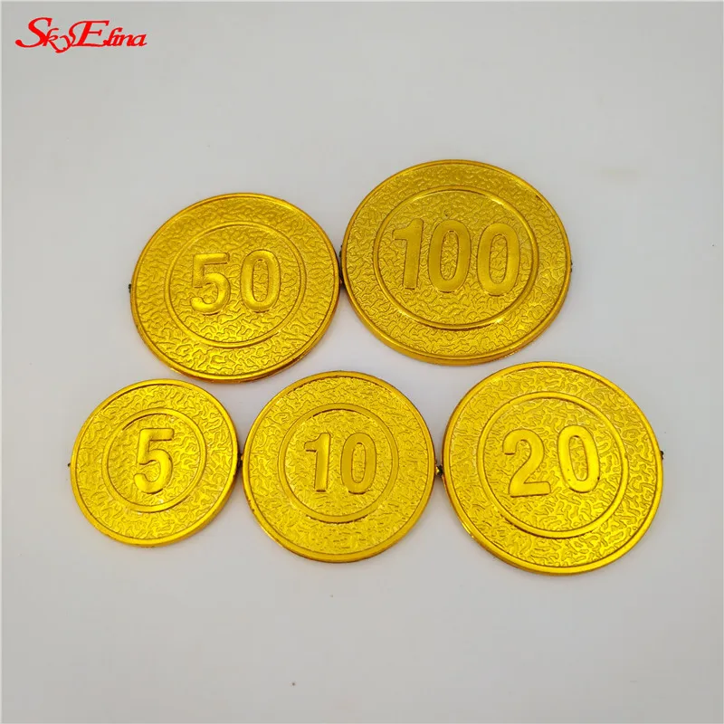 Золотые игрушечные монеты для Хэллоуина 50/100 шт. сокровища в виде монет капитан