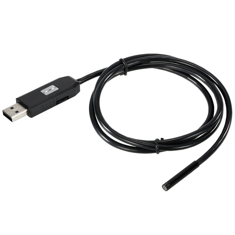 OWSOO 1/2/3/5 м 7 мм Объектив USB эндоскоп Камера Водонепроницаемый провод для осмотра на змеевидной трубке бороскоп для OTG совместимый Android телефоны