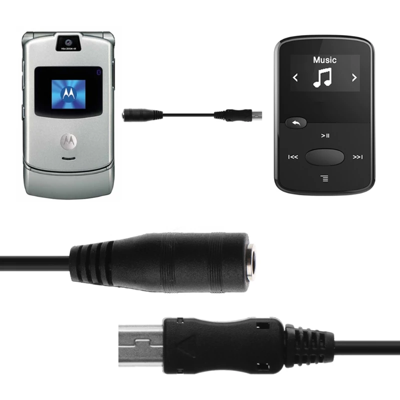 Мини USB 5-контактный штекер 3,5 мм Женский Разъем для наушников с разъемом подачи внешнего сигнала Aux Кабель-адаптер 15 см