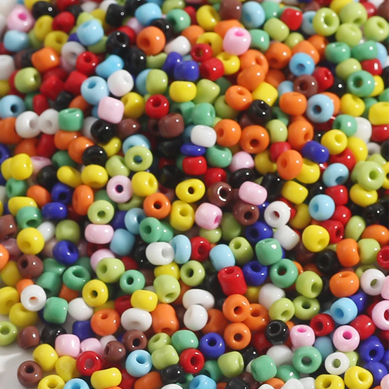 1000Pcs 2mm Austria Small Round Solid Color Czech Glass Seed Spacer DIY Beads For Kids Jewelry Making Sewing Decoration