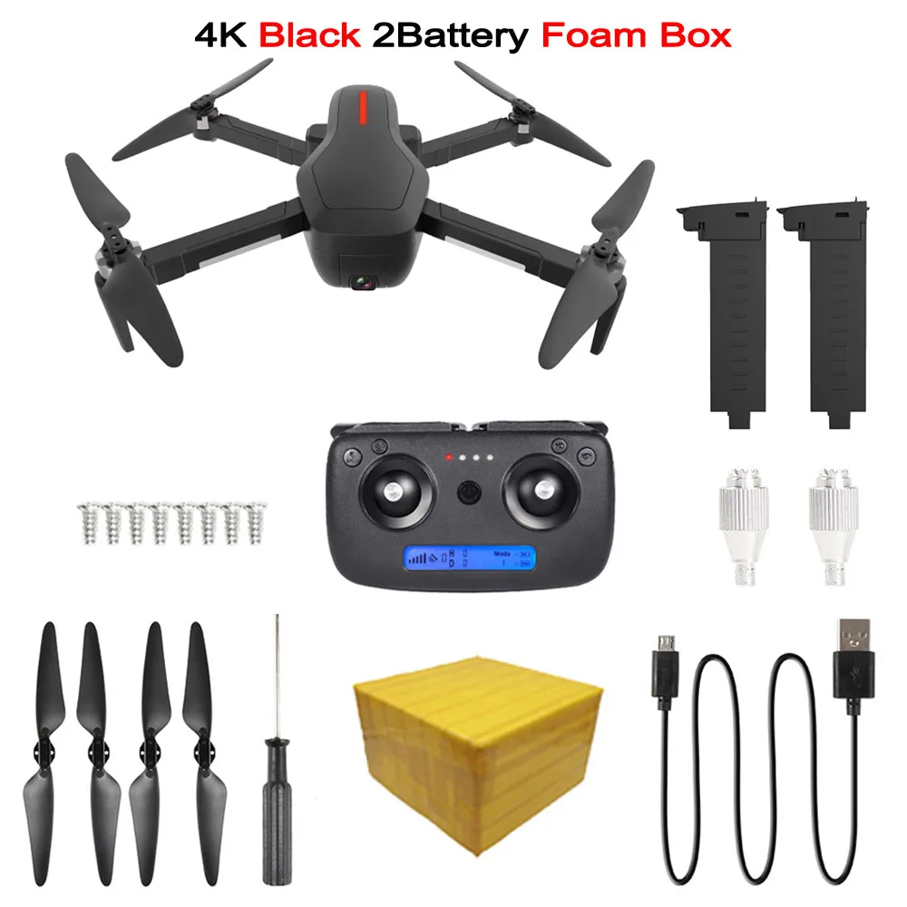 W10 4K 2BAT FB B Teeggi W10 gps 5G wifi Радиоуправляемый Дрон FPV Бесщеточный Квадрокоптер с 4K Ультра четкой камерой селфи складные дроны RTF VS F11 CG033 H117 - Цвет: W10 4K 2BAT FB B