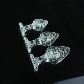 Glow In Dark Glass Butt Plug Anal Dilators Sex Anal Beads Sex Toys for Couples Anal Plug Toys for Adults Sex Shop No Vabritor 4