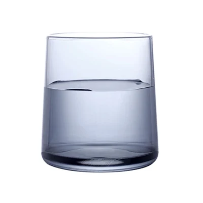 1x270ML Smoke gray Стеклянная чашка, Радужный бокал, цветной, бокал для вина, Хрустальное стекло, бокал для коктейлей, чашка для кофе, свадебный бар, посуда для напитков, 350 мл - Цвет: 1x270ML Smoke gray
