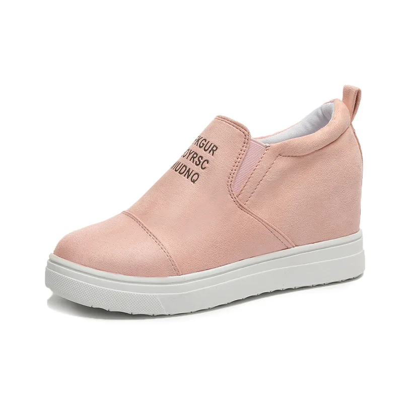 

20202020 Flock New High Heel Lady Casual Black/Red Women Sneakers Leisure Platform Shoes Breathable Height Increasing Shoes
